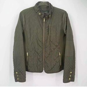 Tyler Boe Quilted Moto Jacket Size small  Olive